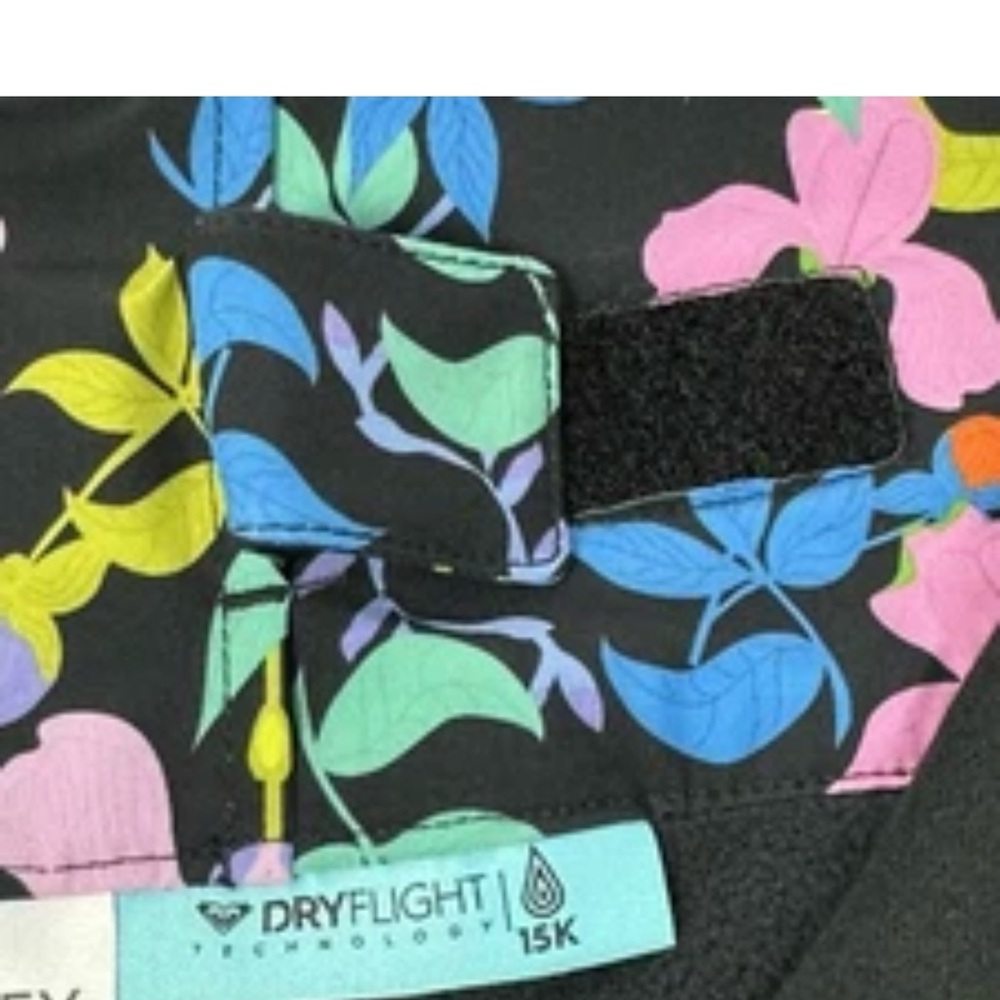 Roxy Rowley Multicolor Floral Large winter ski Pants with Zipper Details. NWT - Picture 7 of 8